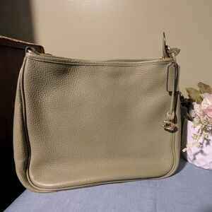 Coach Green Cary Pebbled Bag